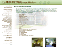 Tablet Screenshot of healinghavenmassage.com